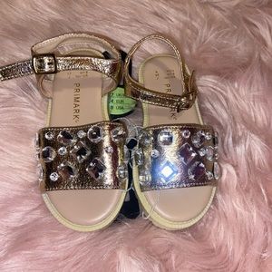 Brand New Gold Sandals Size 8